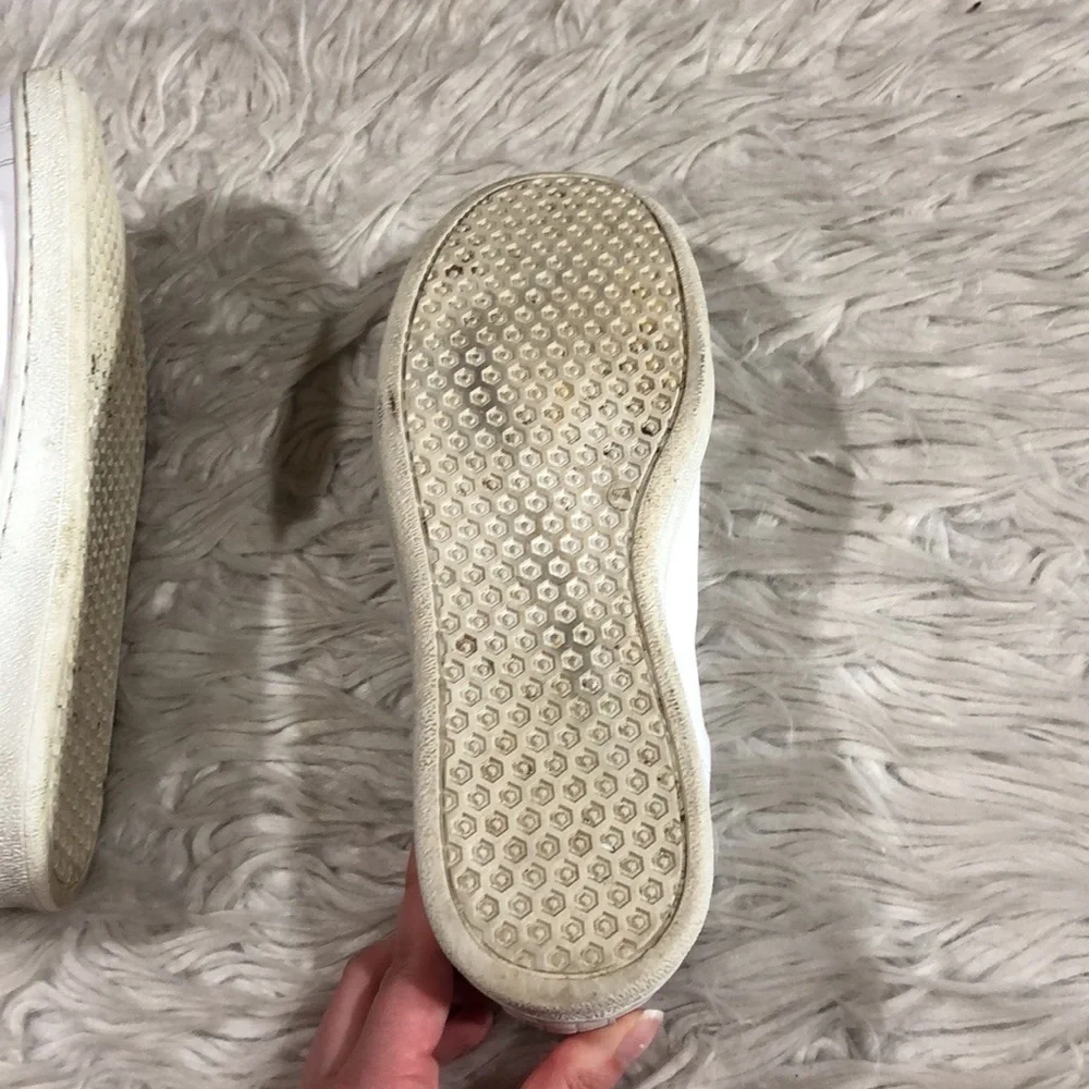 Re/done 70s Leather Tennis White Ankle Sneakers